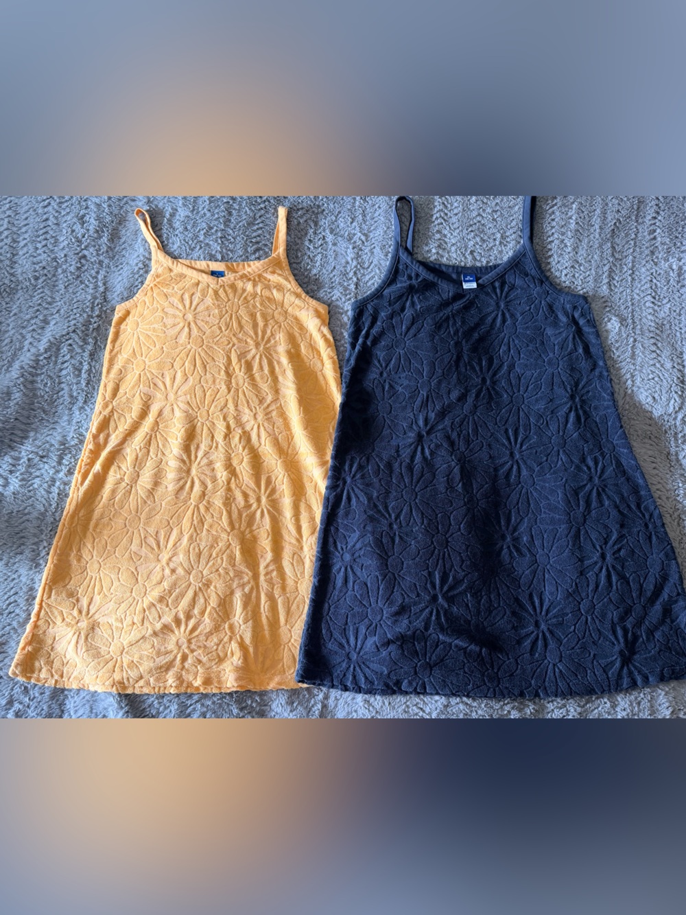 Kids Terrycloth Swimsuit Coverup Bundle of 2 - Yellow(10/12) Blue (14/16)